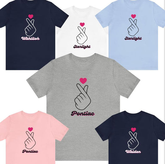 Finger Heart (love)  Tee